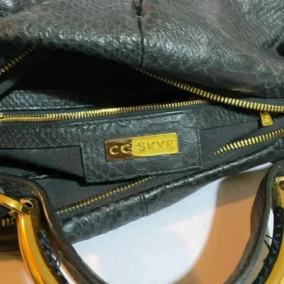 CC skye black reptile leather satchel handbag - Picture 9 of 14